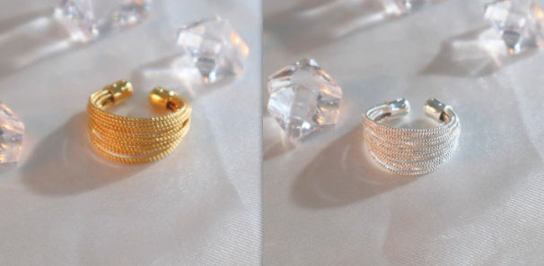 Gold Silver Circle Open Ring Women's All-matching Graceful Fashion Ring