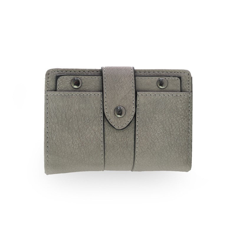 Short Zipper Solid Color Multifunctional Card Holder