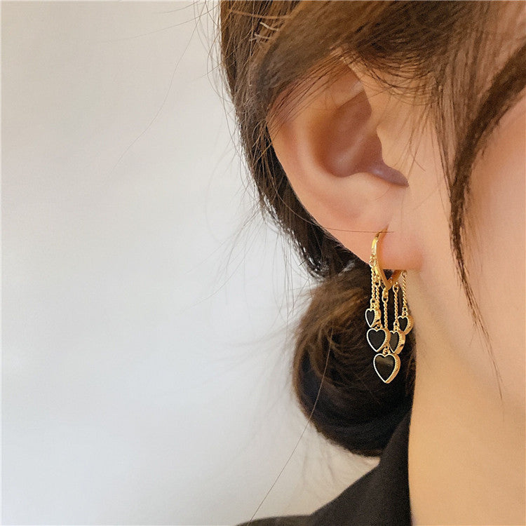 Women's Niche Design Love Tassel Earrings