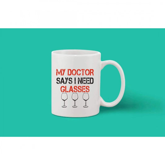 Generic Printed Ceramic Coffee Mug - 1 Pieces, White, 11oz