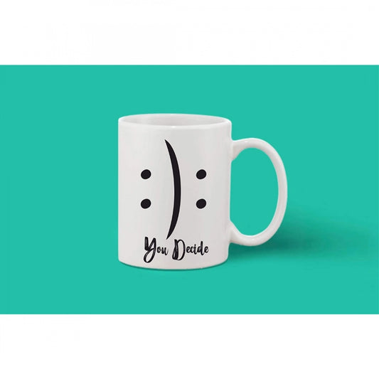 Generic Printed Ceramic Coffee Mug - 1 Pieces, White, 11oz