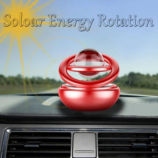 Generic Solar Power Rotating Design Organic Fragrance Air Freshener Perfume With Perfume Tablets (Peach)