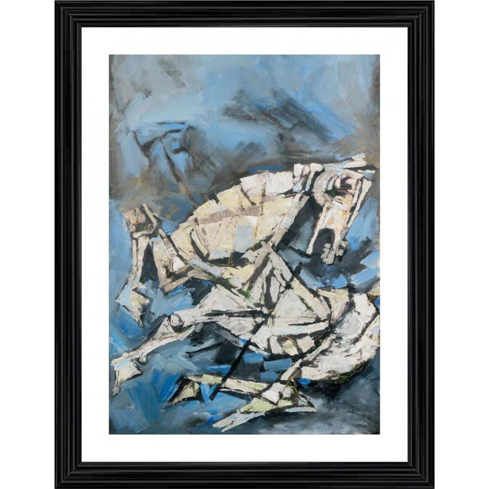 Generic Horses Pain Painting With Wood Photo Frame (Multicolor)