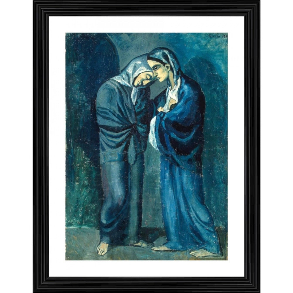 Generic The Two Sisters 1902 Painting With Wood Photo Frame (Multicolor)