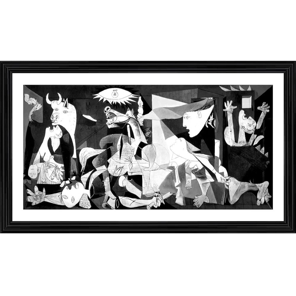 Generic Guernica 1937 Painting With Wood Photo Frame (Multicolor)