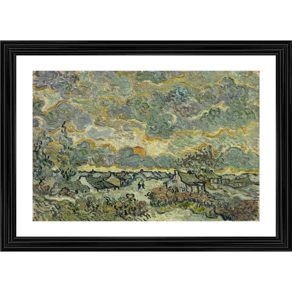 Generic Reminiscence of Brabant 1890 Painting With Wood Photo Frame (Multicolor)