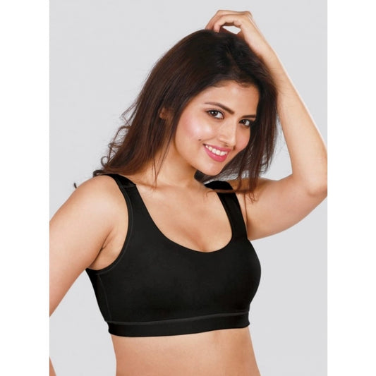 Dermawear SB-1104 Women's 4D Stretch Sports Bra (Black)