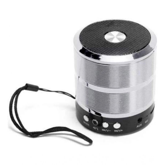 Generic Plastic Rubber Wireless WS887 Bluetooth Speaker (Silver)