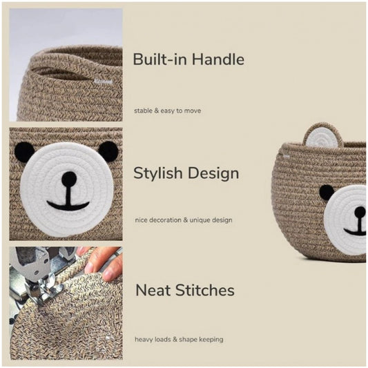 Generic Cotton Bear Shaped Storage Baskets Pack of 1 (Mix)