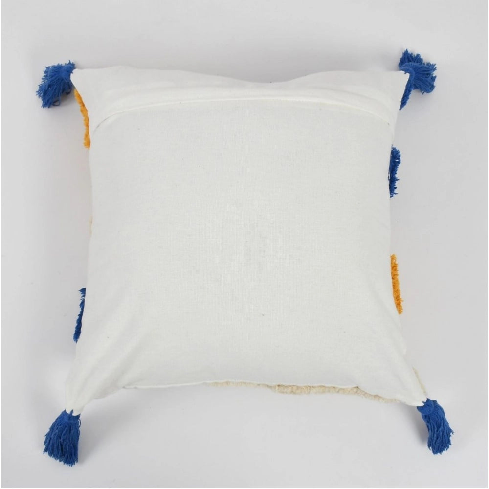 Generic Cotton Tufted Cushion Pillow Cover 16x16 Inch Pack of 2 (CutSatal)