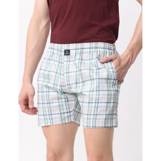 Pack_of_2 Men's Polycotton Checked Boxer Shorts (Multicolor)