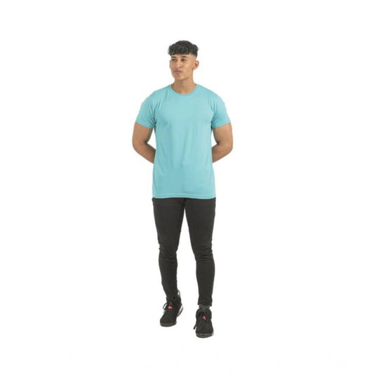 Generic Pack of 2 Men's Casual Cotton Solid Short Sleeve Tshirts (Multicolor)