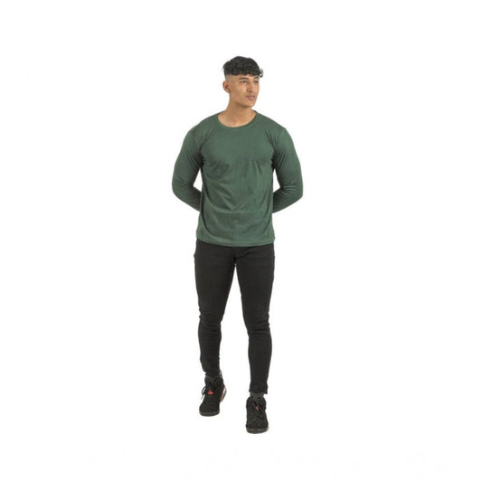 Generic Pack of 2 Men's Casual Cotton Solid Full Sleeve Tshirts (Multicolor)