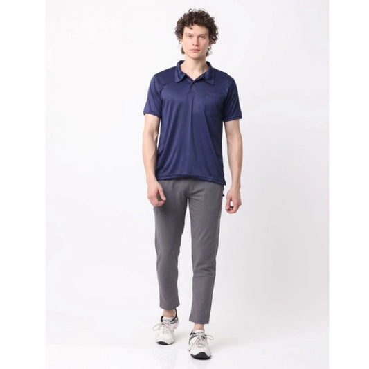 Generic Pack of 2 Men's Casual Cotton Blend Solid Short Sleeve Tshirts (Multicolor)