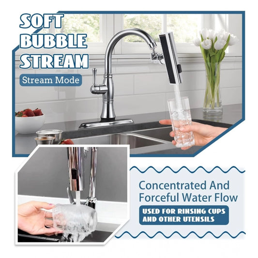 Generic Plastic Faucet Waterfall Kitchen Tap Anti Splashing (Silver)