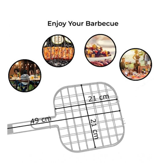 Generic Steel Grill Portable Stainless Steel With Handle Square (Black)