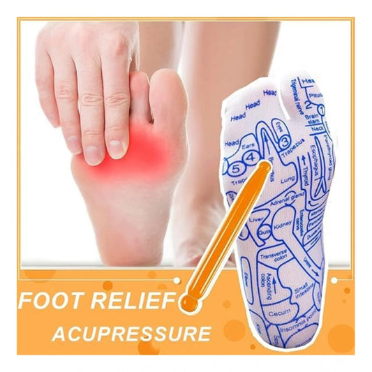 Generic Cotton Acupressure Reflexology Socks (White)