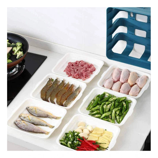 Generic Plastic 6 Layer Kitchen Rack Stand (Blue)