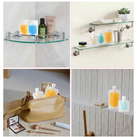 Generic 6Pcs Plastic Reusable Refillable Squeeze Lotion Bag (White)