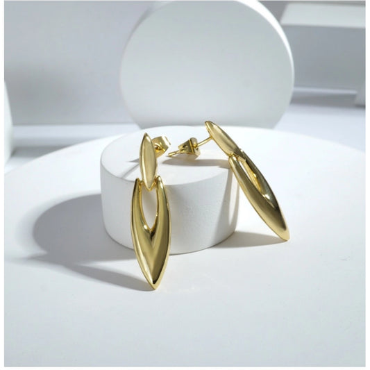 Women's Stainless Steel Gold Earrings (Gold Plated)