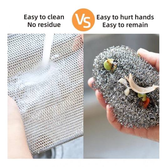 Generic Polyester Two Layer Non Scratch Dish Wash Cloth Pack of 10 (Multicolor)