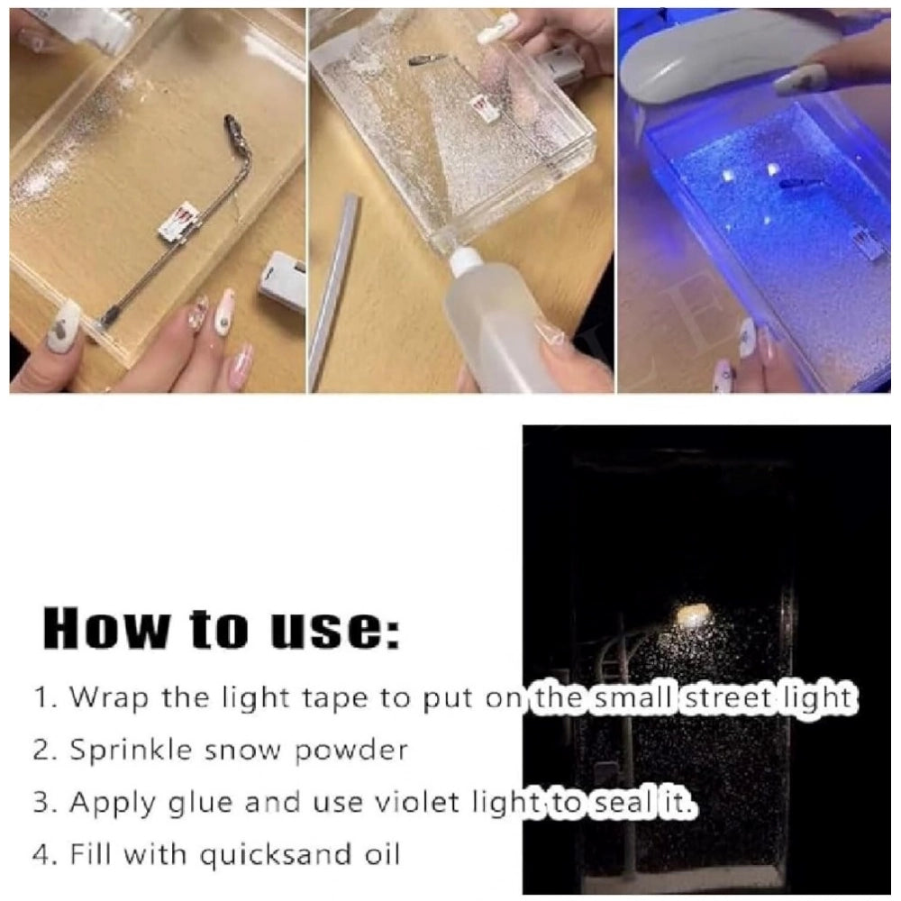 Generic Wood Snowfall Lamp with Street Light Snow lamp (Transparent)