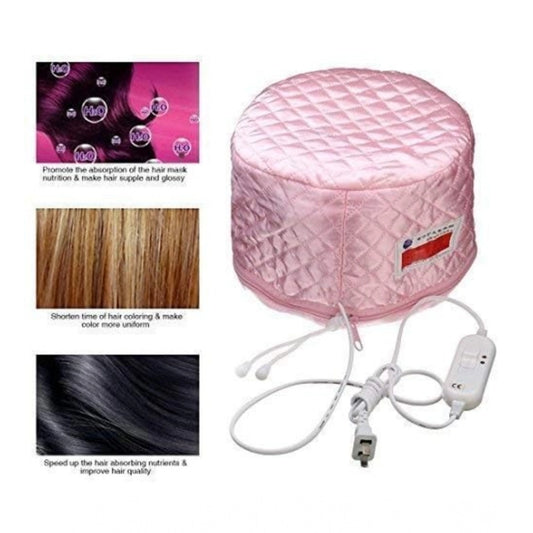 Plastic Head Spa Cap Treatment with Beauty Steamer (Pink)