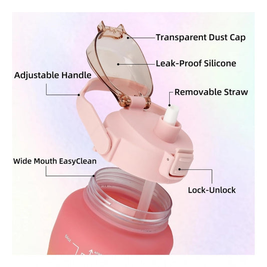 Plastic Multicolor Water Bottle (Multicolor)