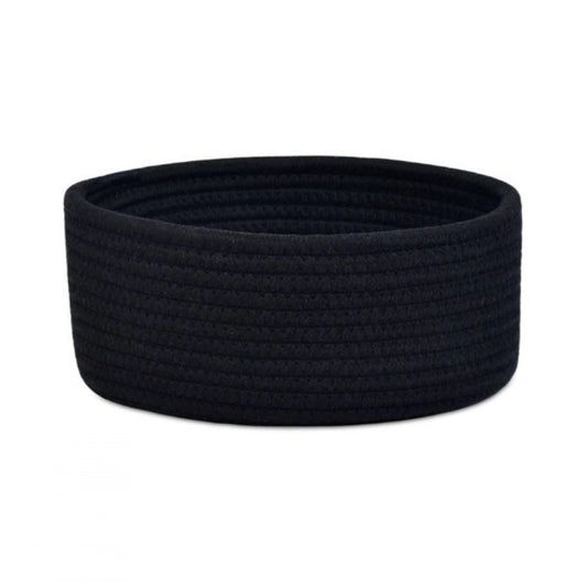 Generic Cotton 8x3 Inch Round 1 Pcs Bedside Organizer (Black)