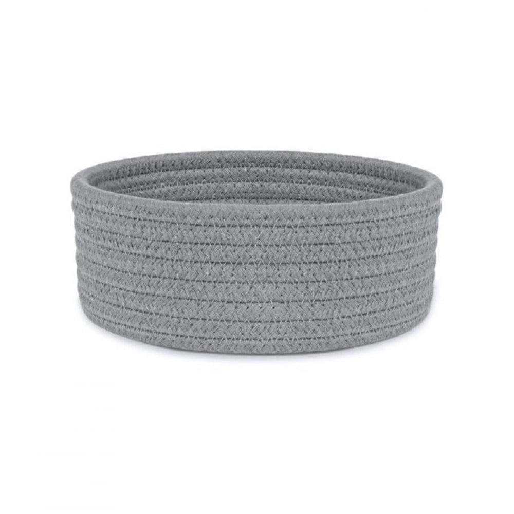 Generic Cotton 8x3 Inch Round 1 Pcs Bedside Organizer (Gray)