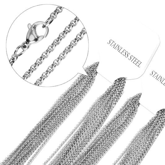 Fashion Stainless Steel Four Color Pearl Chain