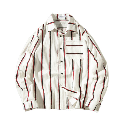 Men's Casual Fashion Loose Striped Shirt