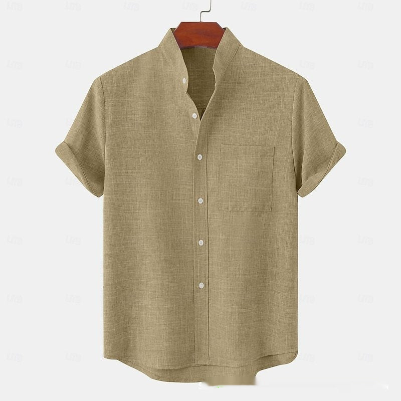Men's Beach Striped 3d Sleeve Casual Loose Shirt