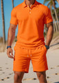 Fashion Short Sleeve Casual Men's Suit