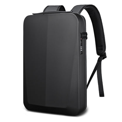 New Male Business Plastic Hard Shell Computer Backpack Waterproof