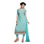 Generic Women's Chanderi Unstitched Salwar Suit-Material With Dupatta (Light Sea Green,2.3 Mtrs)