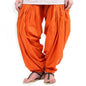 Generic Women's Cotton Solid Patiyala (Color:Orange)
