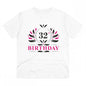 Generic Men's PC Cotton 32nd Birthday Printed T Shirt (Color: White, Thread Count: 180GSM)
