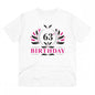 Generic Men's PC Cotton 63rd Birthday Printed T Shirt (Color: White, Thread Count: 180GSM)
