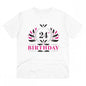 Generic Men's PC Cotton 24th Birthday Printed T Shirt (Color: White, Thread Count: 180GSM)