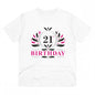 Generic Men's PC Cotton 21st Birthday Printed T Shirt (Color: White, Thread Count: 180GSM)