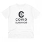 Generic Men's PC Cotton Covid 19 Survivor Printed T Shirt (Color: White, Thread Count: 180GSM)