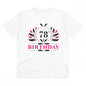 Generic Men's PC Cotton 78th Birthday Printed T Shirt (Color: White, Thread Count: 180GSM)
