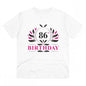 Generic Men's PC Cotton 86th Birthday Printed T Shirt (Color: White, Thread Count: 180GSM)