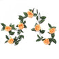 Generic Artificial Rose Vine Flowers With Green Leaves For Home Party Garden Wall Decoration (Peach, Material:Silk, Polyester)