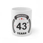 Generic Ceramic 43rd Anniversary Printed Coffee Mug (Color: White, Capacity:330ml)