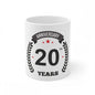 Generic Ceramic 20th Anniversary Printed Coffee Mug (Color: White, Capacity:330ml)