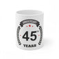 Generic Ceramic 45th Anniversary Printed Coffee Mug (Color: White, Capacity:330ml)