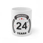Generic Ceramic 24th Anniversary Printed Coffee Mug (Color: White, Capacity:330ml)