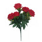 Generic Artificial Flowers Bunch Bouquet Of 5 Roses For Home Decoration (Red, Material:Silk, Polyester)